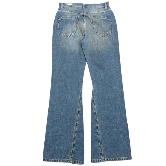 Free People Western Bohemian Serafin Boot Cut Jeans Light Vintage Wash Size 27 - Picture 4 of 12